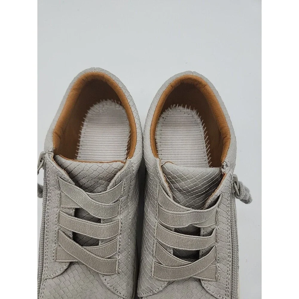 Billy Gore Low Top Zip-On Sneakers Adaptive Gray Grey Womens 7M Missing Insoles
